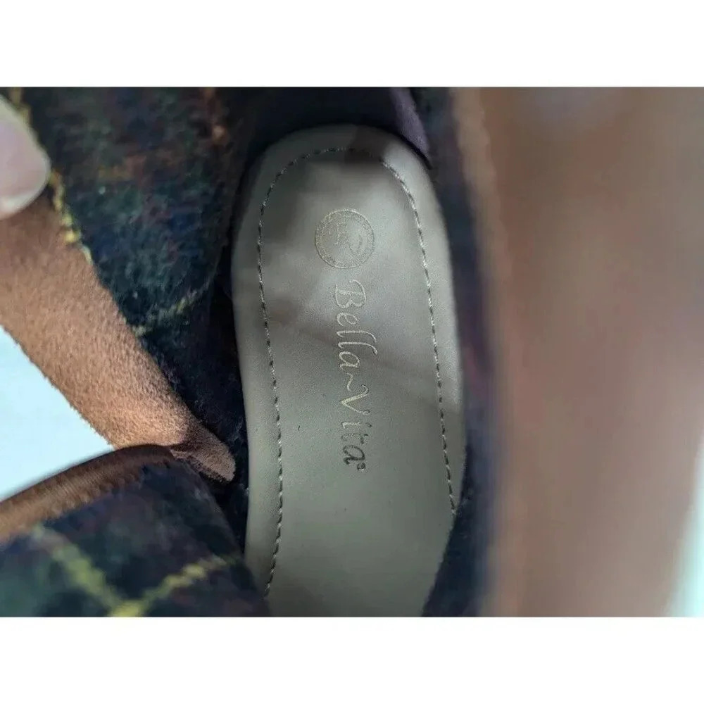 Bella~Vita Brown suede ankle boots with fringe, 1 inch heel, women's size 7 - Picture 14 of 14